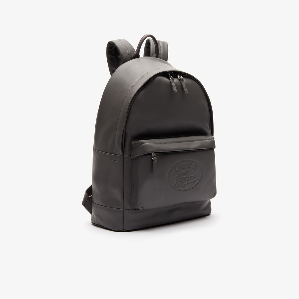L.12.12 Casual Embossed Lettering Leather Backpack | Lacoste Mens