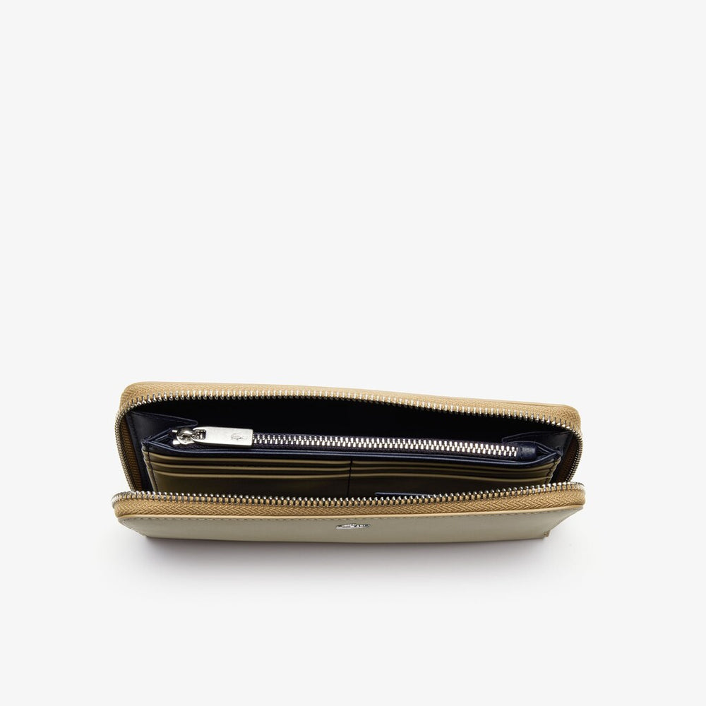 Fitzgerald Zip Colorblock Leather 6 Card Wallet | Lacoste Mens