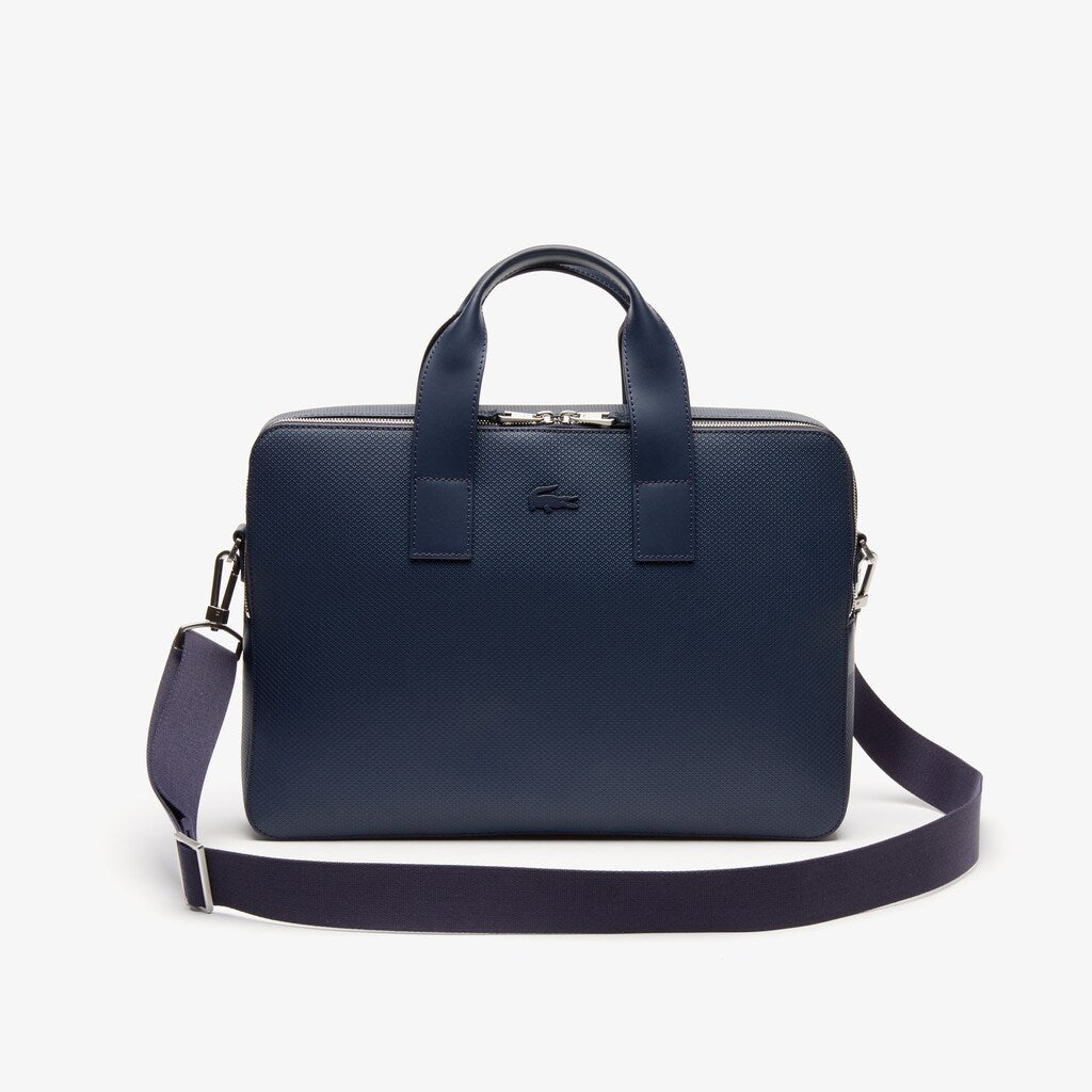 Chantaco Matte Piqué Leather Computer Bag | Lacoste Mens