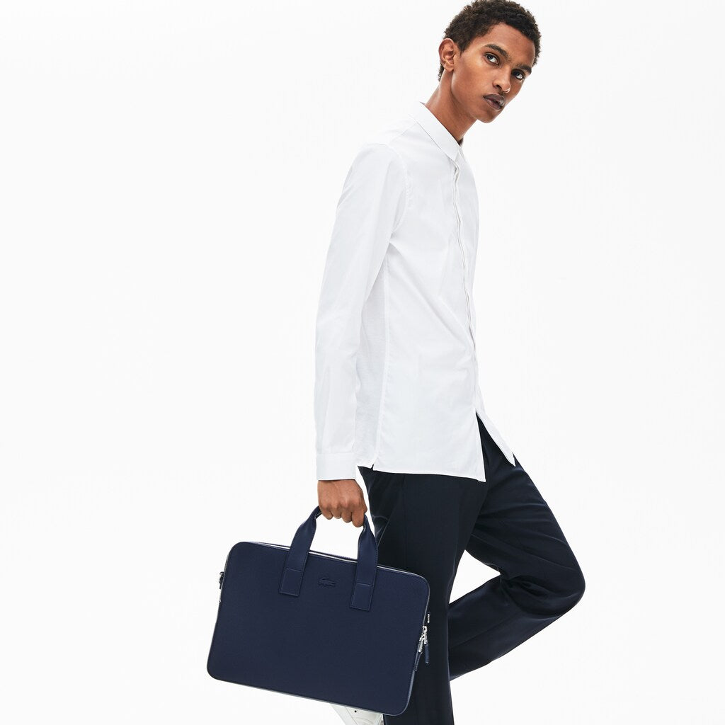 Chantaco Matte Piqué Leather Computer Bag | Lacoste Mens