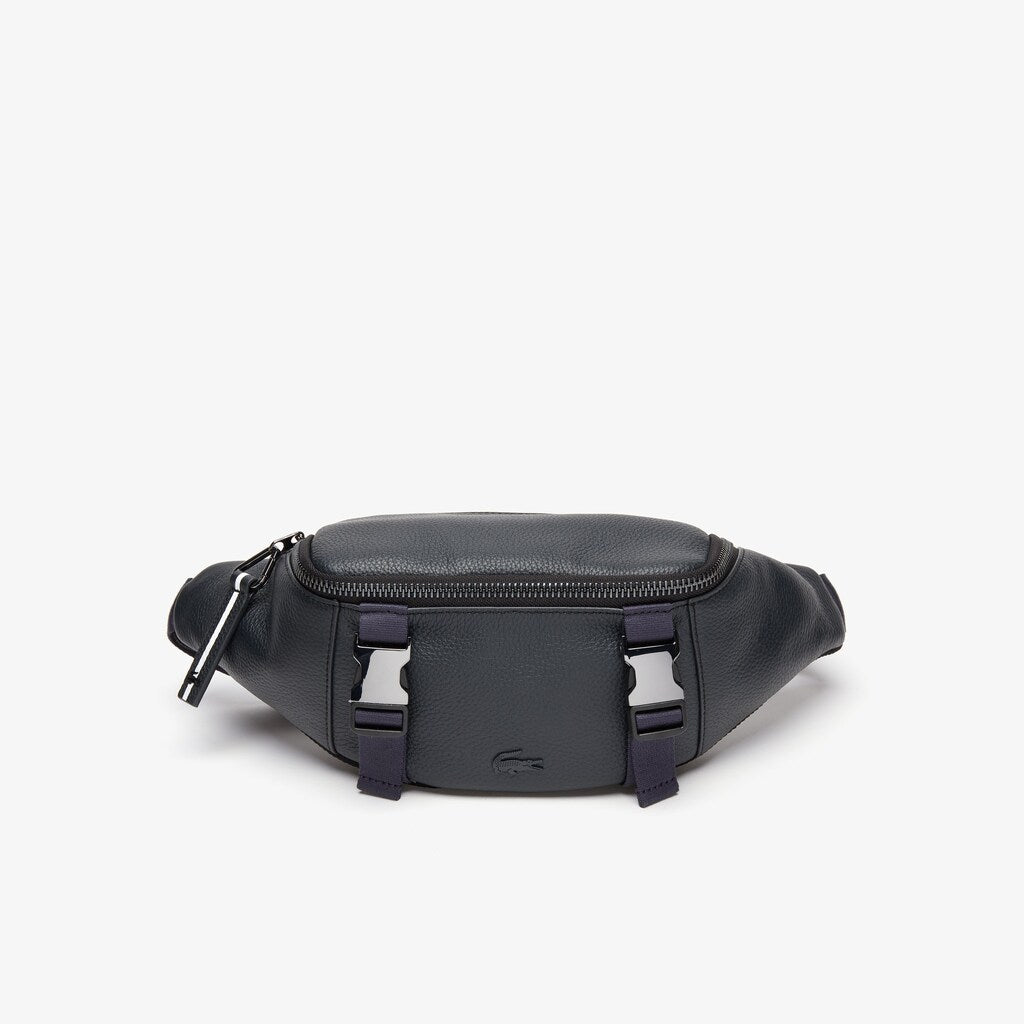 Altitude Grained Leather Zip Fanny Pack | Lacoste Mens