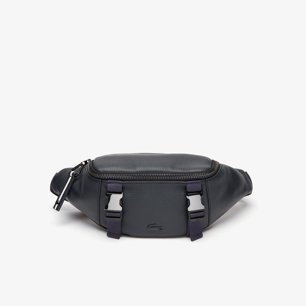 Altitude Grained Leather Zip Fanny Pack | Lacoste Mens