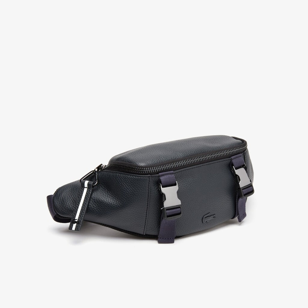 Altitude Grained Leather Zip Fanny Pack | Lacoste Mens