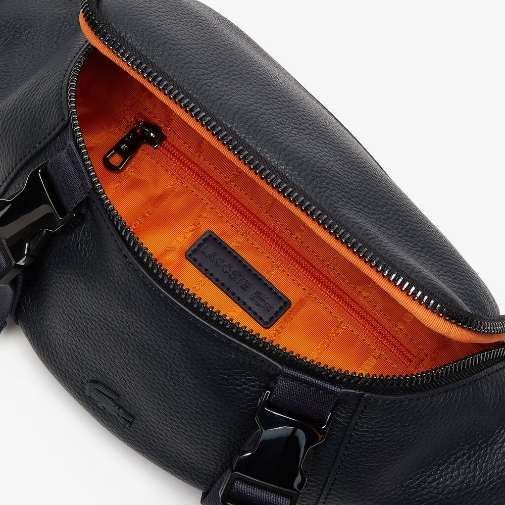 Altitude Grained Leather Zip Fanny Pack | Lacoste Mens