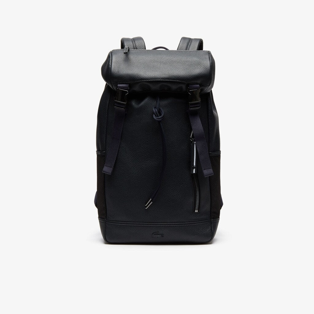 Altitude Grained Leather Flap Backpack | Lacoste Mens