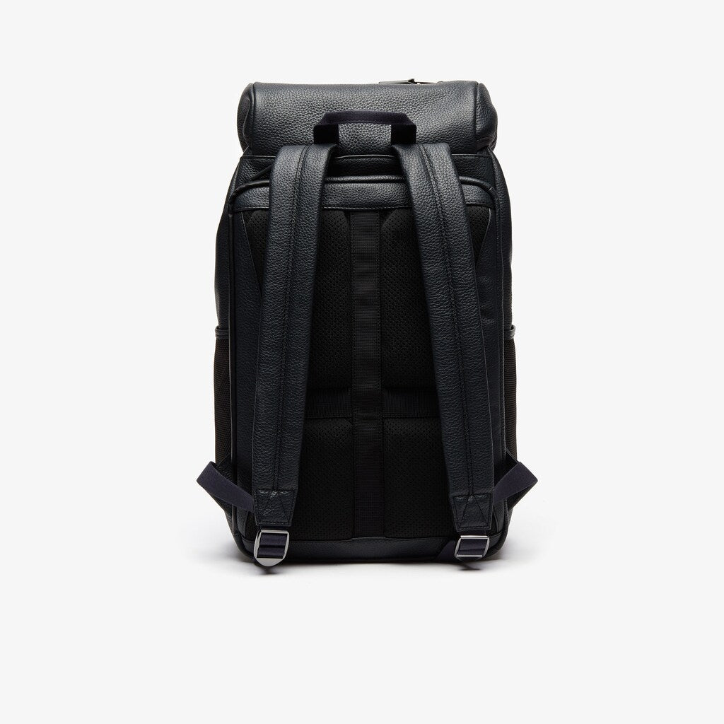 Altitude Grained Leather Flap Backpack | Lacoste Mens