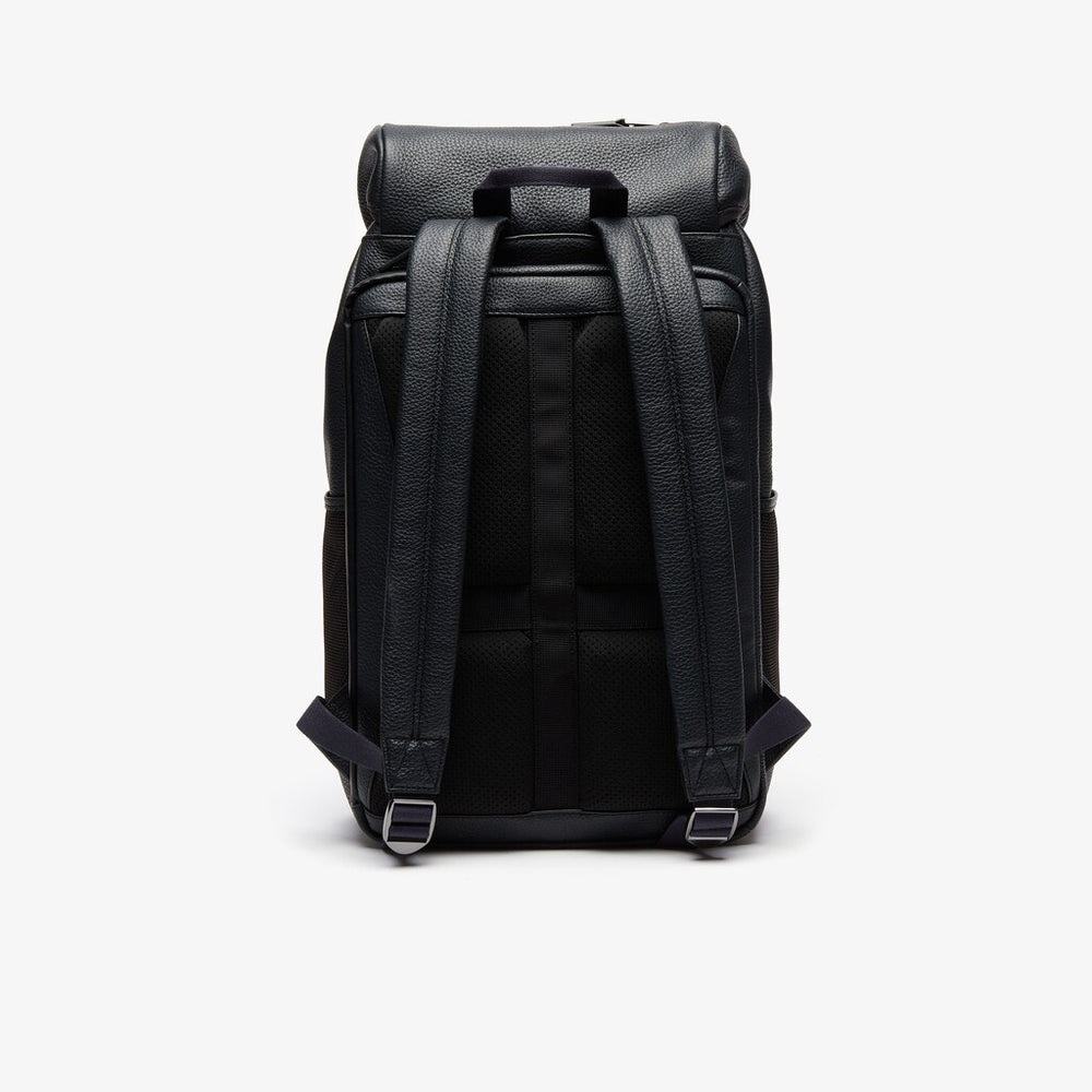 Altitude Grained Leather Flap Backpack | Lacoste Mens