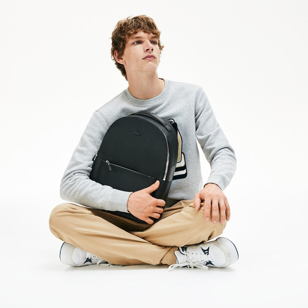 Chantaco Soft Leather Zip Backpack | Lacoste Mens