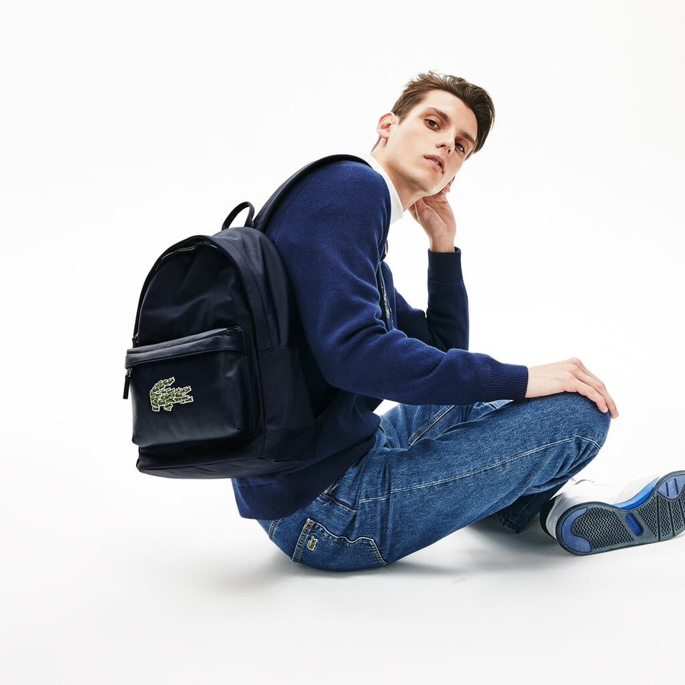 L.12.12 Croco Magic Leather and Canvas Backpack | Lacoste Mens