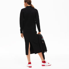 Wo  LIVE Rose-Embroidered Cropped Sweater | Lacoste Womens