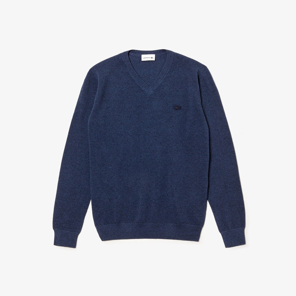 V-neck Cotton Piqué Sweater | Lacoste Mens
