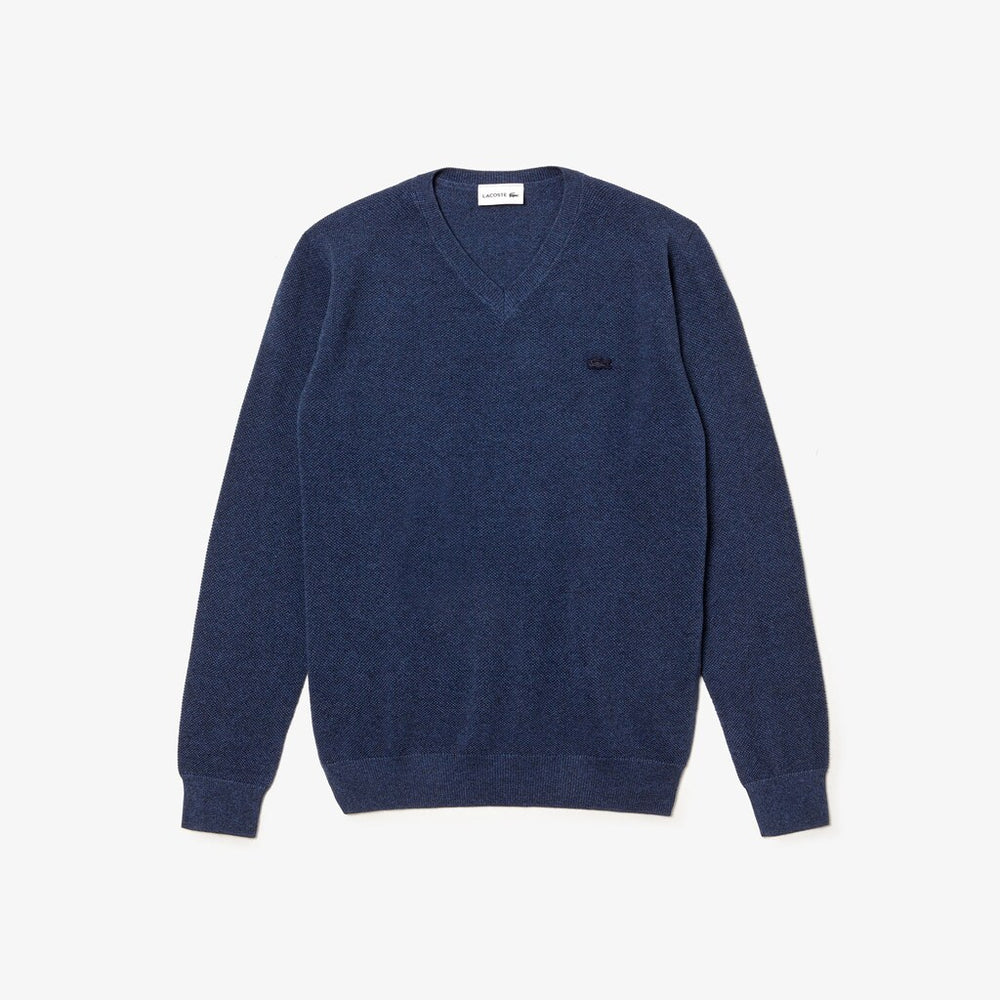 V-neck Cotton Piqué Sweater | Lacoste Mens