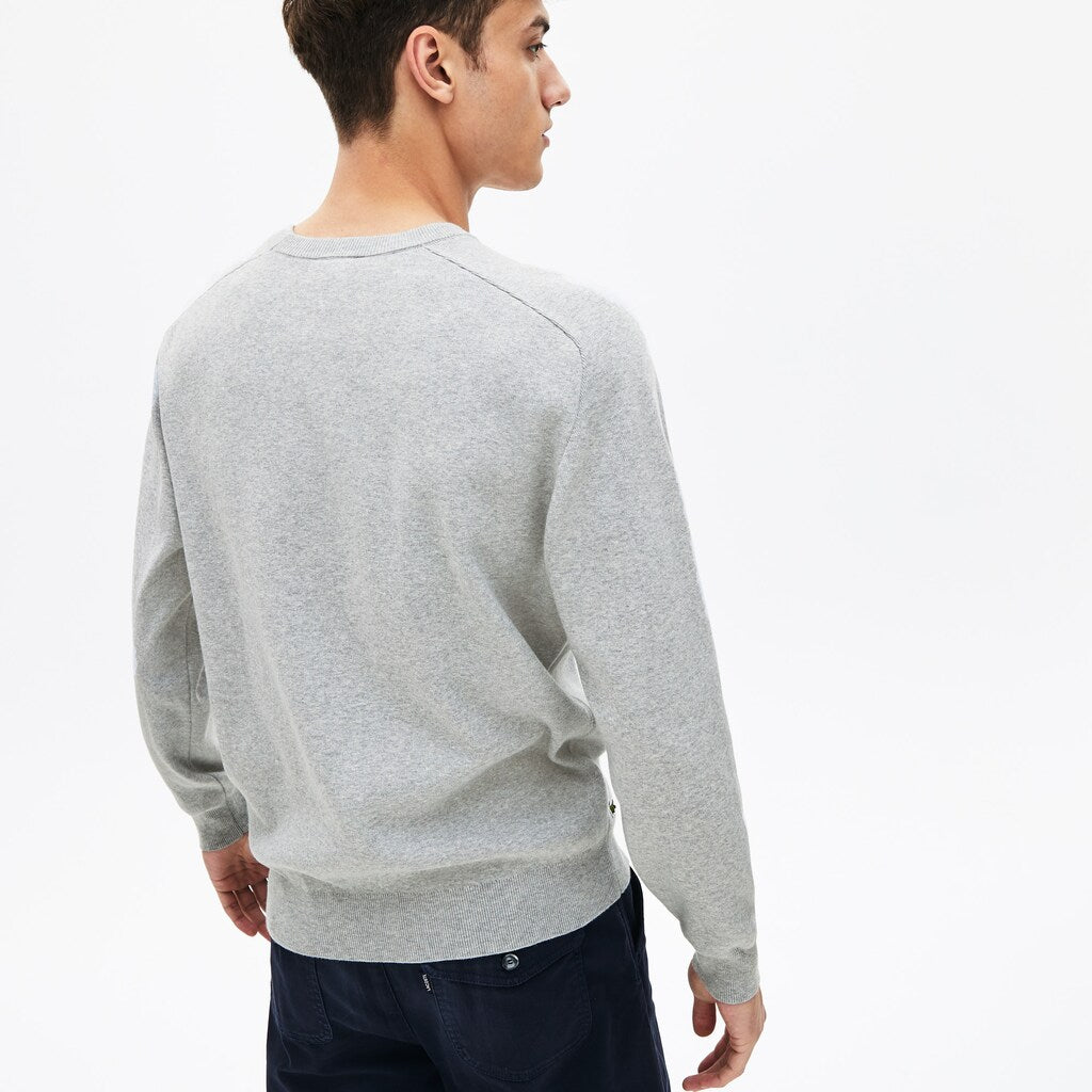 3D-Lettering Crewneck Cotton Blend Sweater | Lacoste Mens