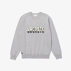 3D-Lettering Crewneck Cotton Blend Sweater | Lacoste Mens