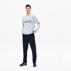 3D-Lettering Crewneck Cotton Blend Sweater | Lacoste Mens