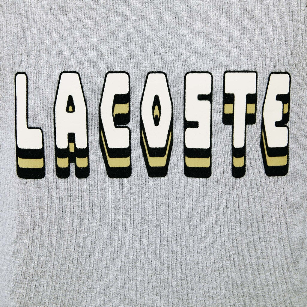 3D-Lettering Crewneck Cotton Blend Sweater | Lacoste Mens