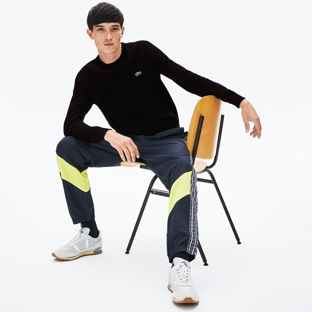 LIVE Crew Neck Cashmere And Cotton Sweater | Lacoste Mens