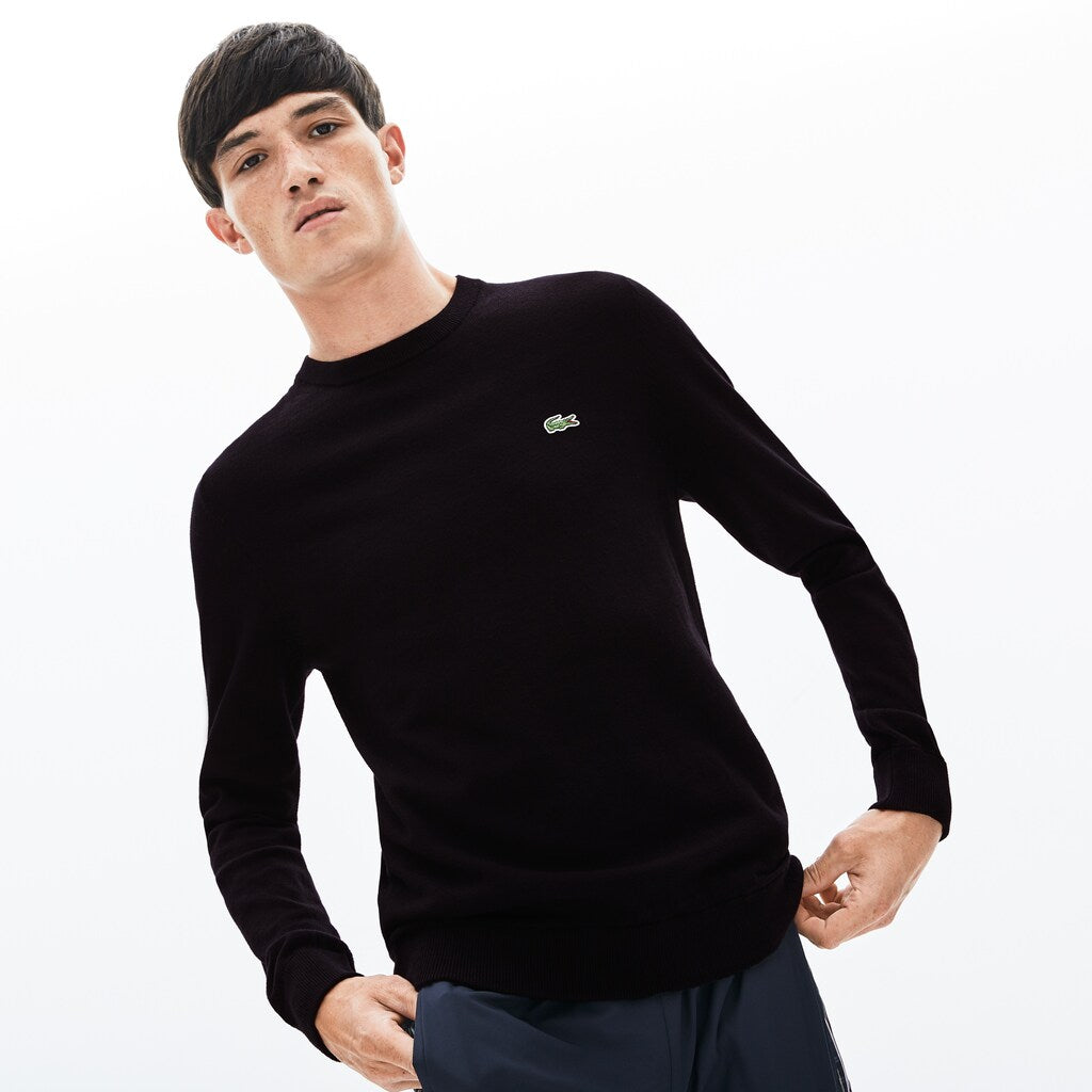 LIVE Crew Neck Cashmere And Cotton Sweater | Lacoste Mens