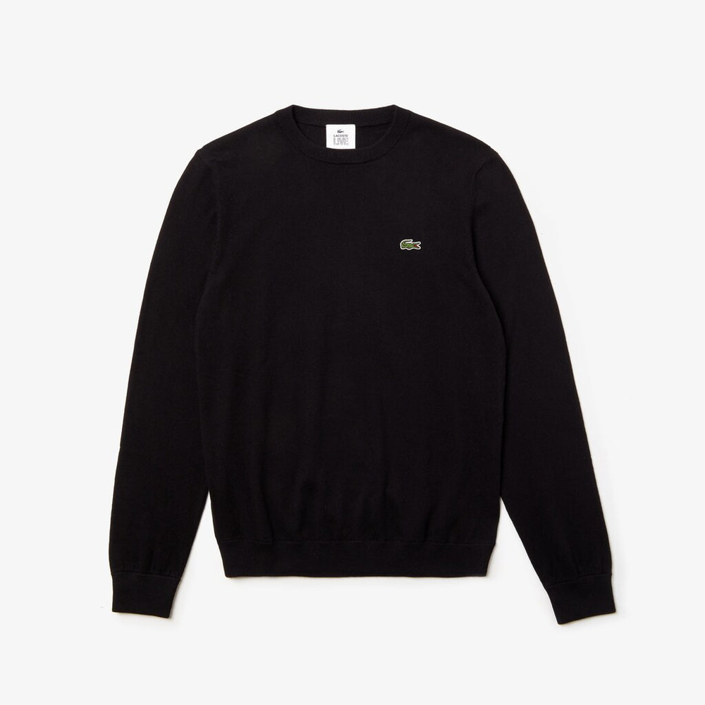 LIVE Crew Neck Cashmere And Cotton Sweater | Lacoste Mens