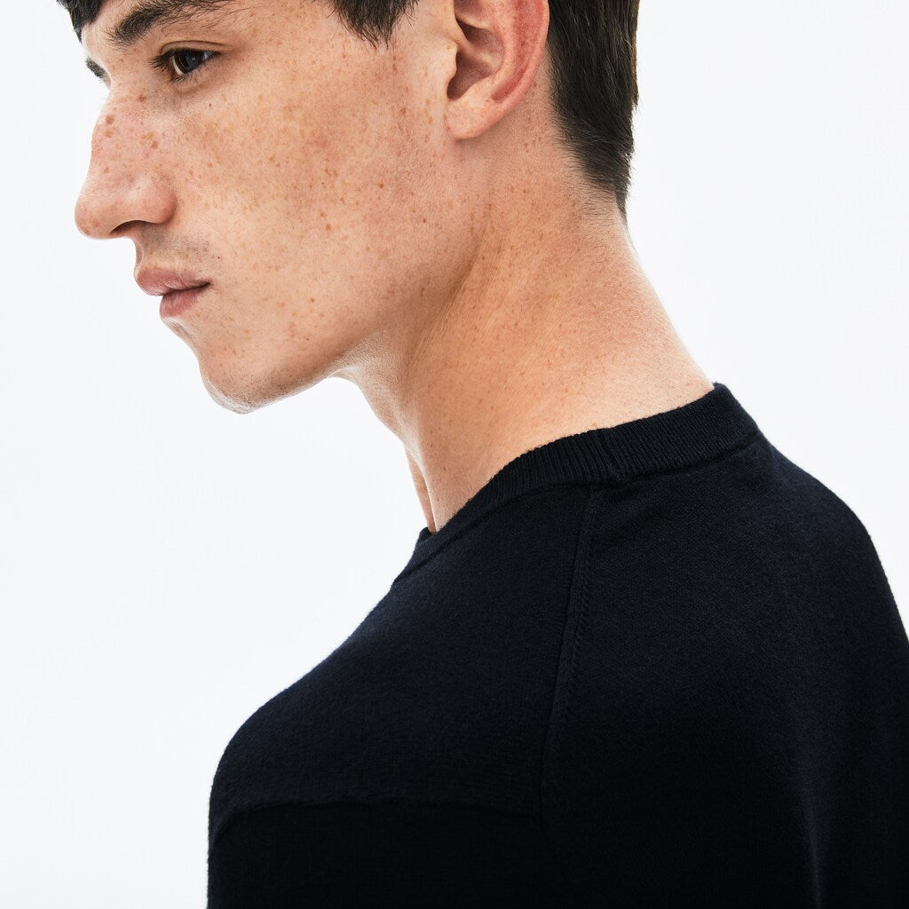 LIVE Crew Neck Cashmere And Cotton Sweater | Lacoste Mens