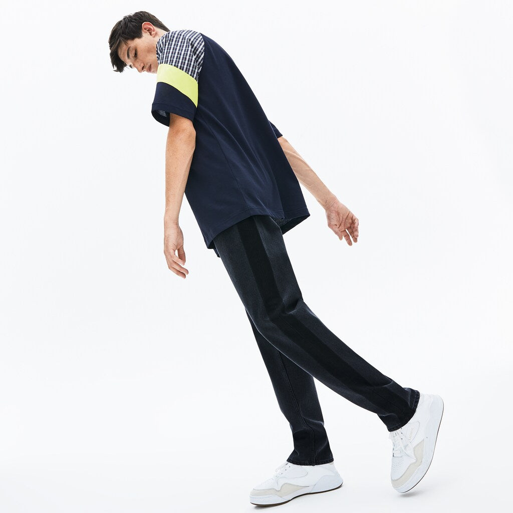 LIVE Straight Cut 5-Pocket Cotton Jeans | Lacoste Mens