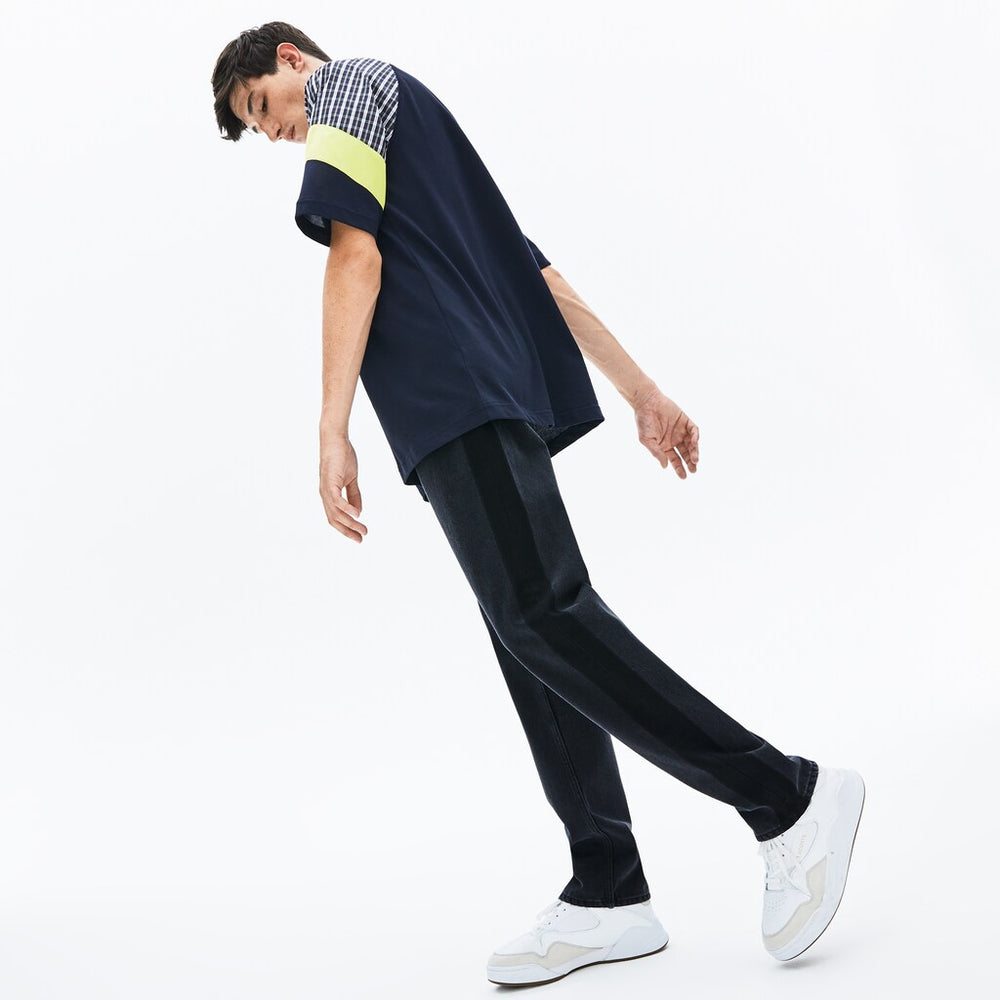 LIVE Straight Cut 5-Pocket Cotton Jeans | Lacoste Mens