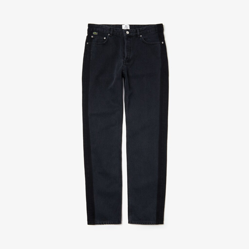LIVE Straight Cut 5-Pocket Cotton Jeans | Lacoste Mens