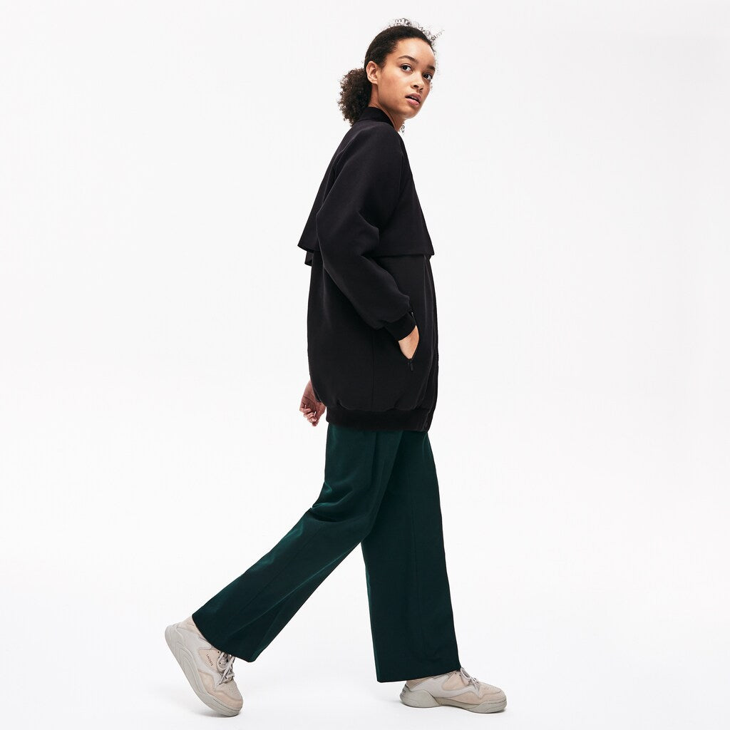 Wo  Quilted Lining Long Wool Crepe Bomber Jacket | Lacoste Womens
