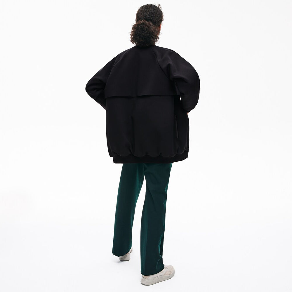 Wo  Quilted Lining Long Wool Crepe Bomber Jacket | Lacoste Womens