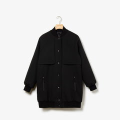 Wo  Quilted Lining Long Wool Crepe Bomber Jacket | Lacoste Womens