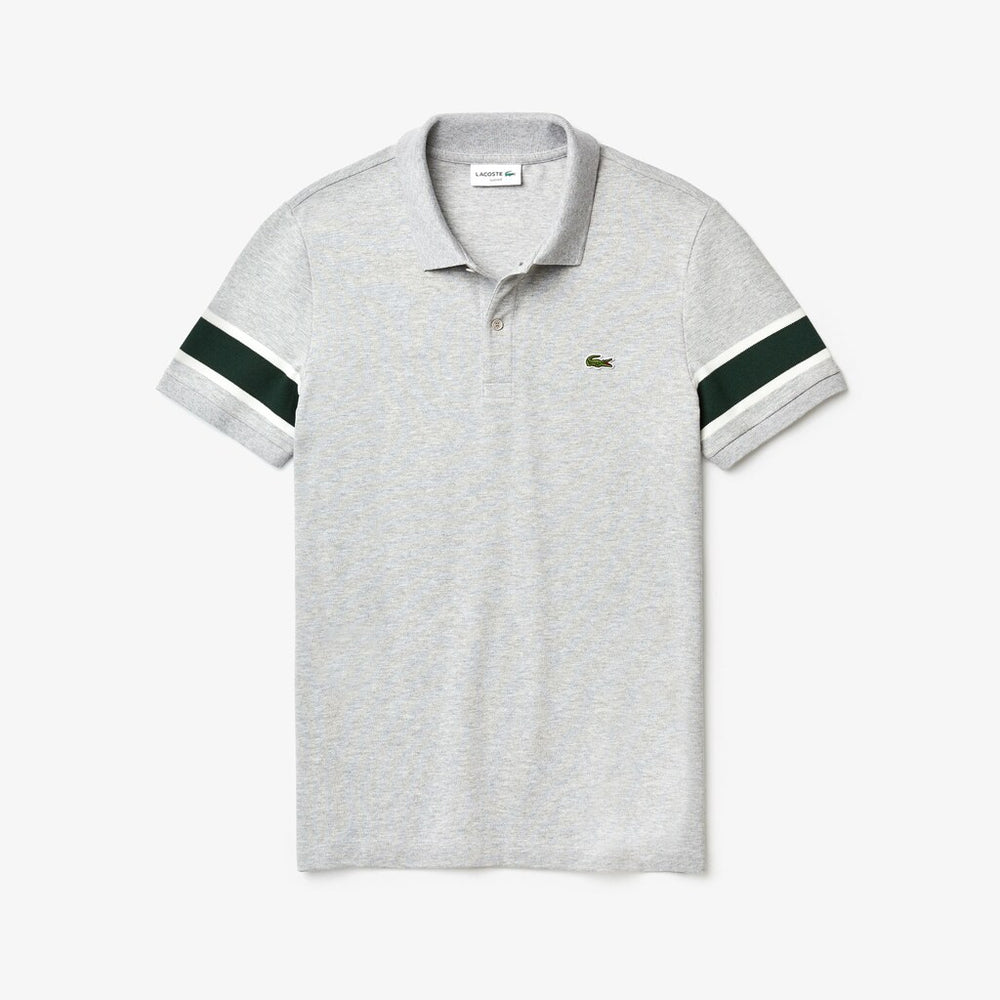 Slim Fit Striped-Sleeve Stretch Cotton Piqué Polo Shirt | Lacoste Mens