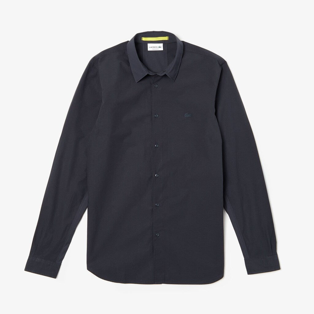 Motion Ergonomic Paneled Stretch Cotton Shirt | Lacoste Mens