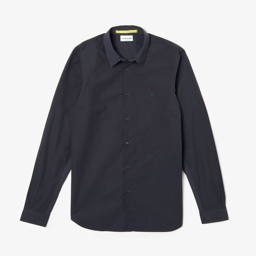 Motion Ergonomic Paneled Stretch Cotton Shirt | Lacoste Mens