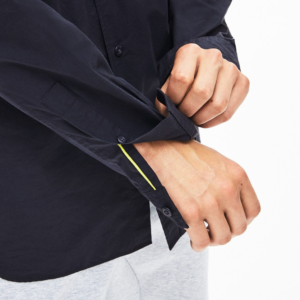 Motion Ergonomic Paneled Stretch Cotton Shirt | Lacoste Mens