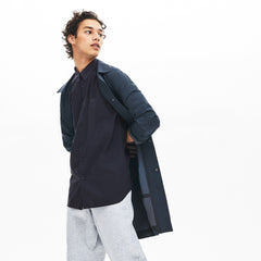 Motion Ergonomic Paneled Stretch Cotton Shirt | Lacoste Mens