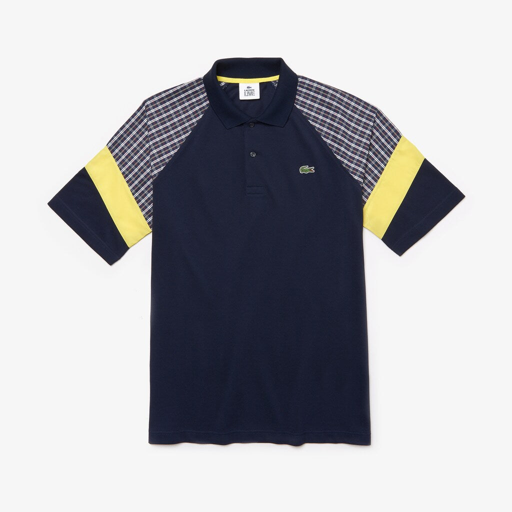 LIVE Loose Fit Patchwork Petit Piqué Polo | Lacoste Mens