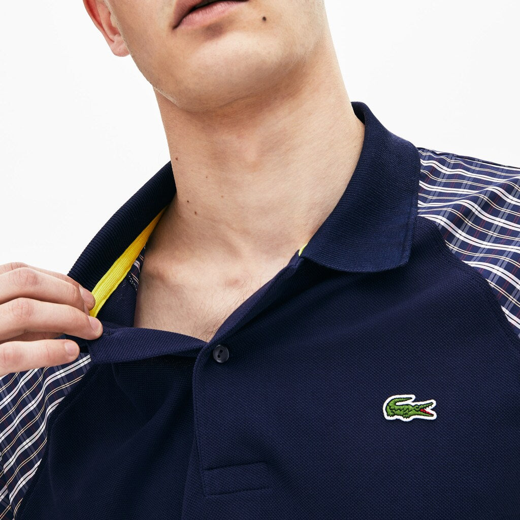 LIVE Loose Fit Patchwork Petit Piqué Polo | Lacoste Mens