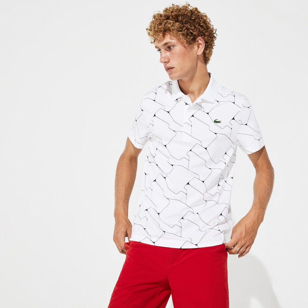 SPORT Print Breathable Stretch Jersey Golf Polo | Lacoste Mens