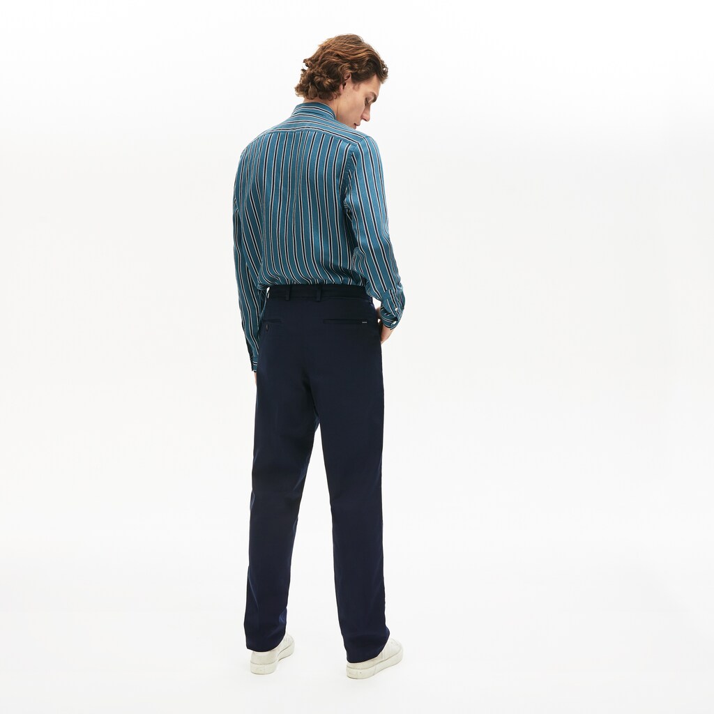Pleat-Front Twill Chinos | Lacoste Mens
