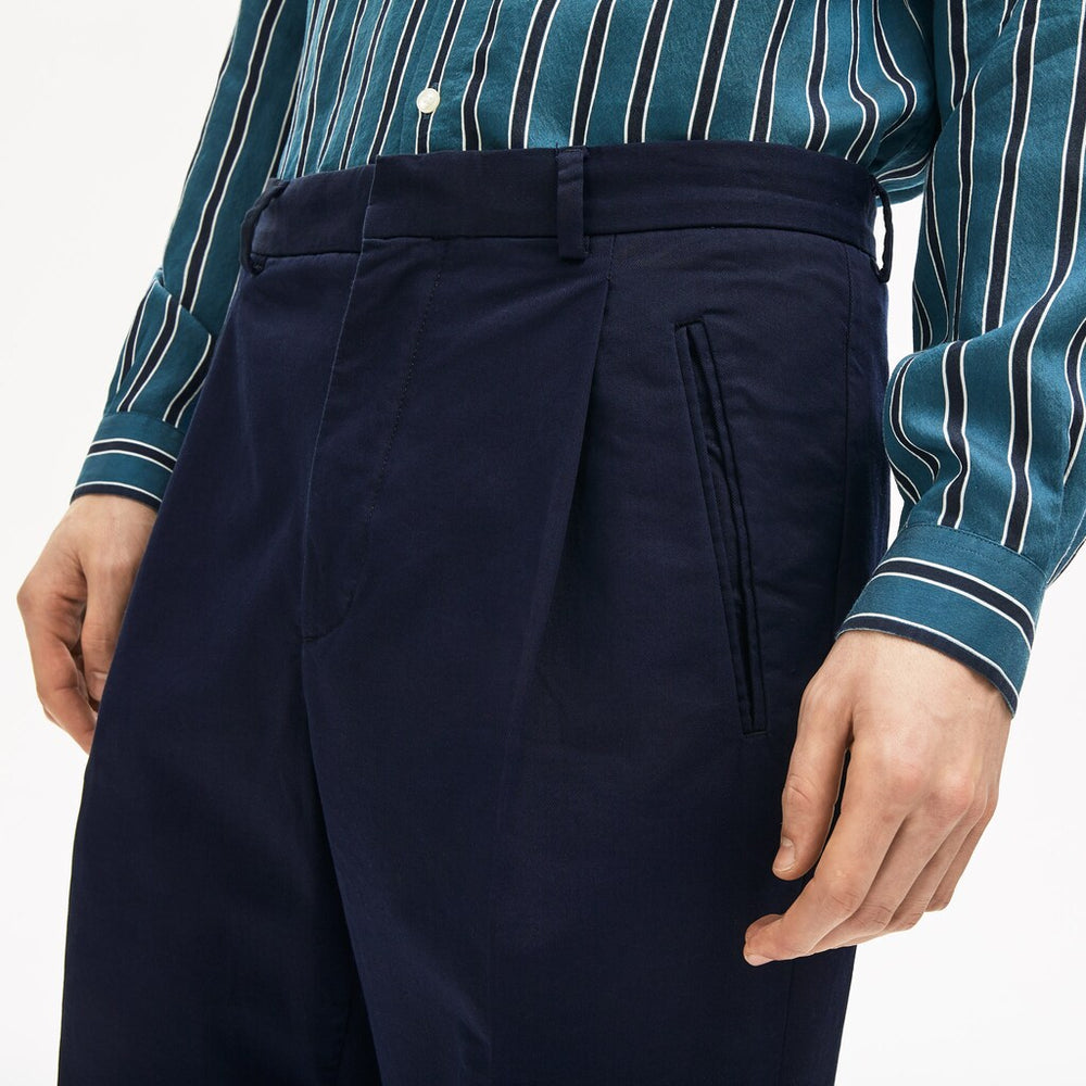 Pleat-Front Twill Chinos | Lacoste Mens