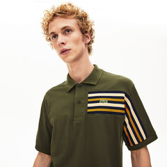 L.12.12 Off-Center Stripe Cotton Piqué Polo | Lacoste Mens