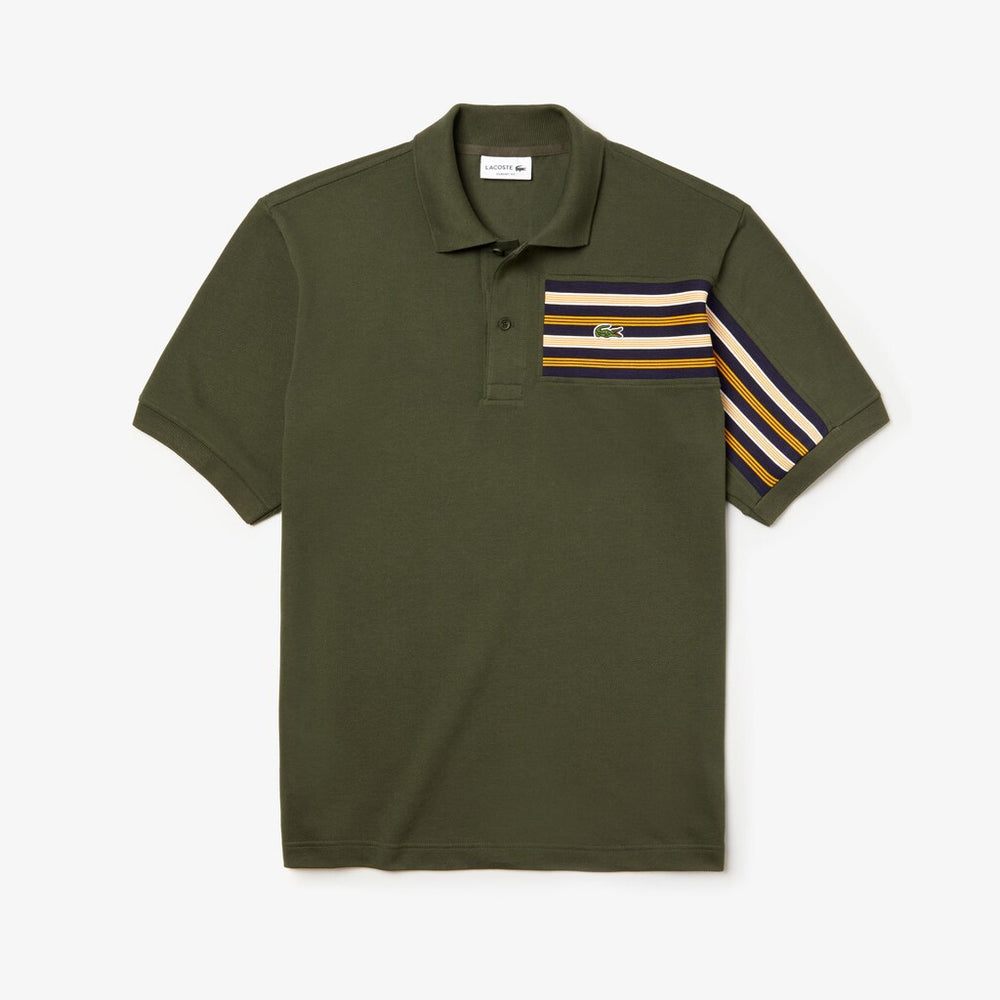 L.12.12 Off-Center Stripe Cotton Piqué Polo | Lacoste Mens