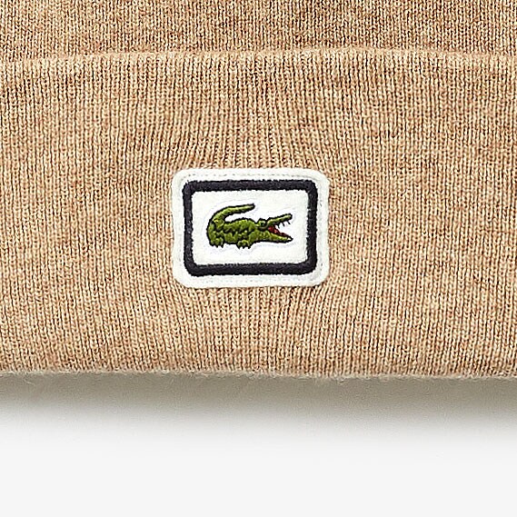 Badge Thick Wool Blend Beanie | Lacoste Mens