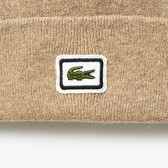 Badge Thick Wool Blend Beanie | Lacoste Mens
