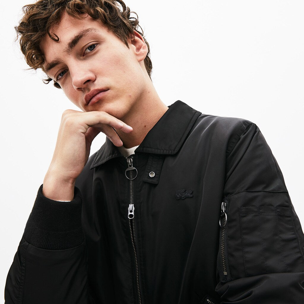 Sherpa Collar Padded Bomber Jacket | Lacoste Mens