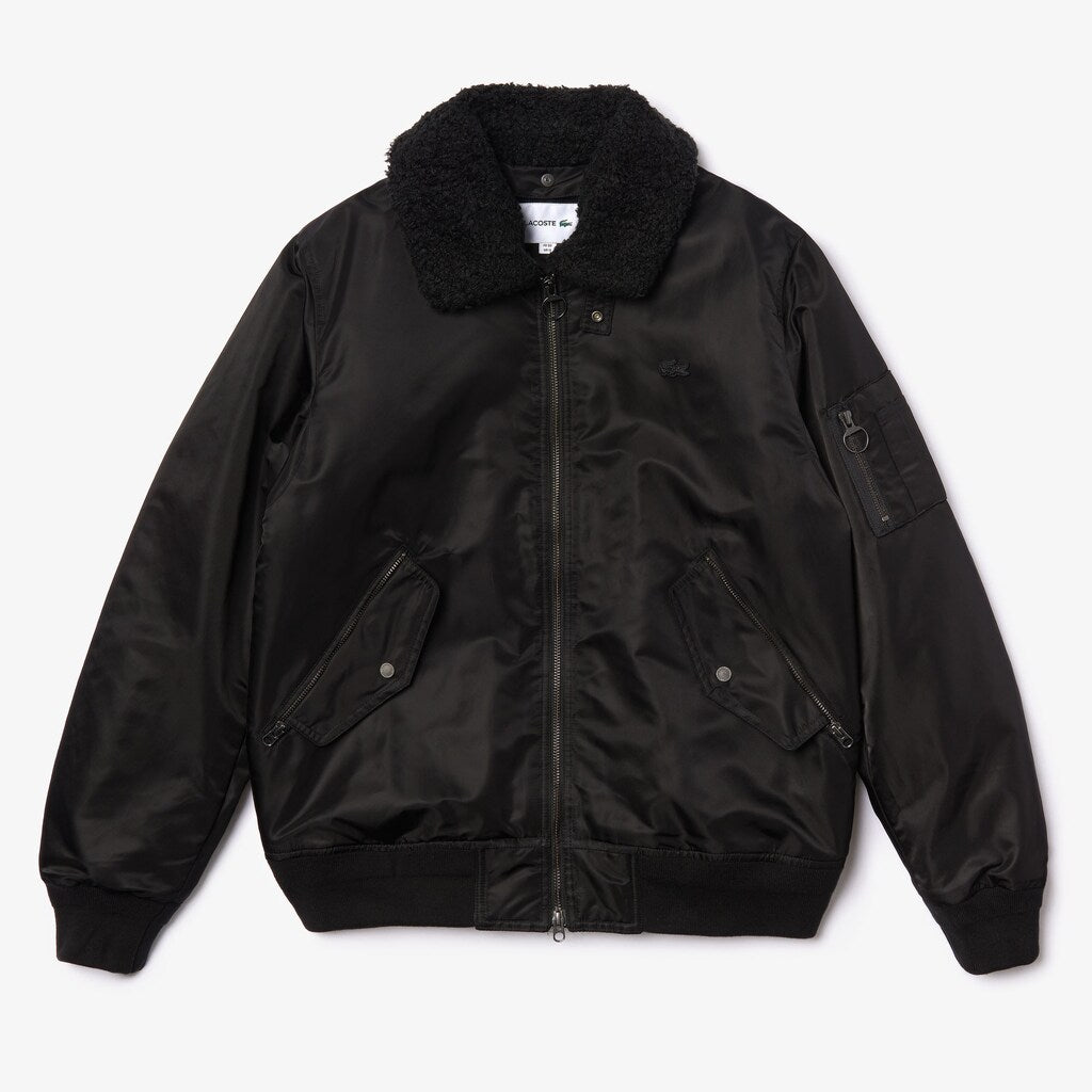 Sherpa Collar Padded Bomber Jacket | Lacoste Mens