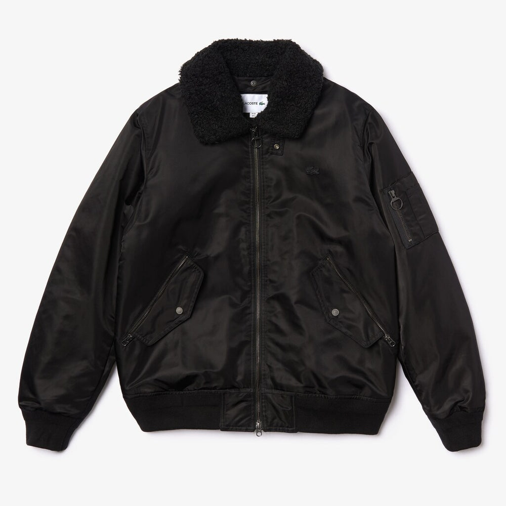 Sherpa Collar Padded Bomber Jacket | Lacoste Mens