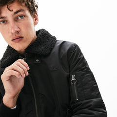 Sherpa Collar Padded Bomber Jacket | Lacoste Mens