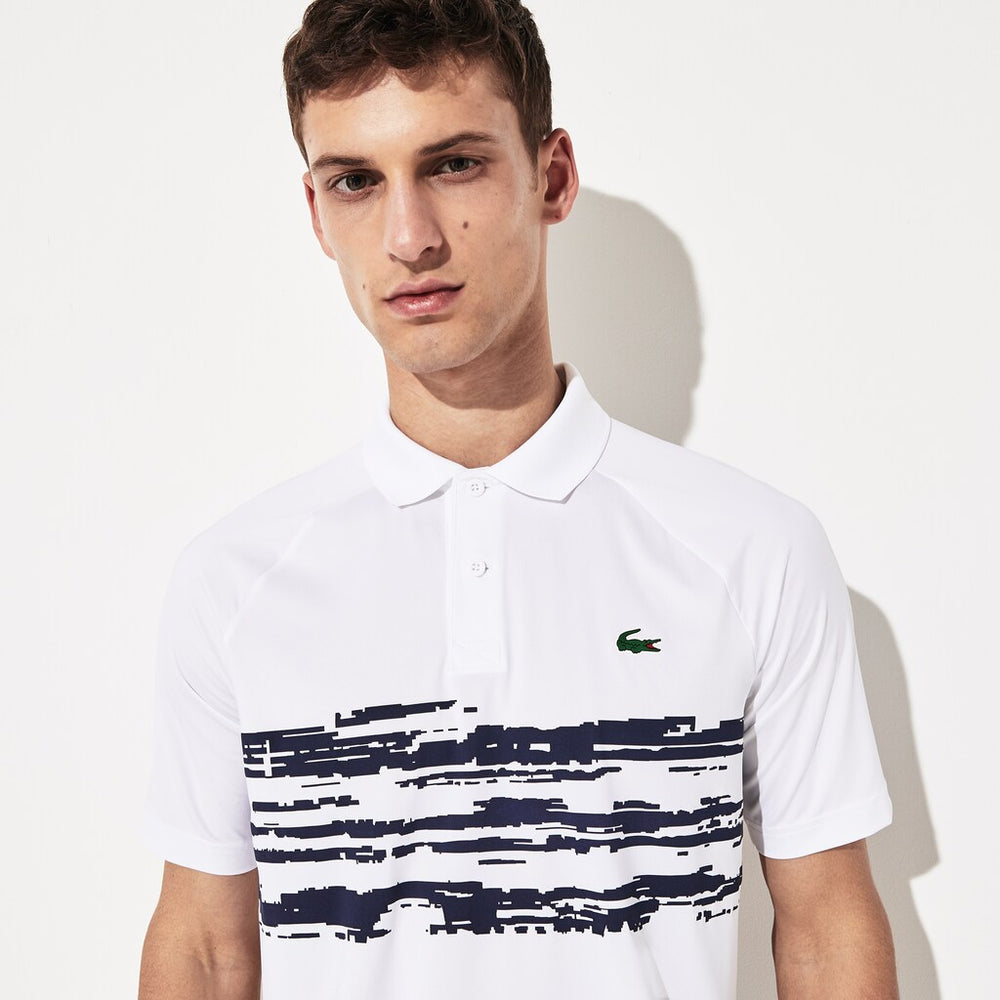 SPORT Novak Djokovic Stretch Print Jersey Polo | Lacoste Mens