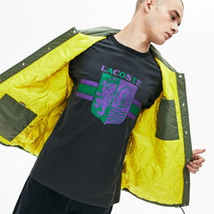 LIVE Buttoned Embroidered Coach Jacket | Lacoste Mens